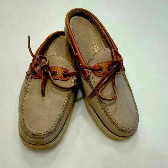 Sebago dockside’s leather mule slip ons tan & beige women’s size 6 - Picture 1 of 12